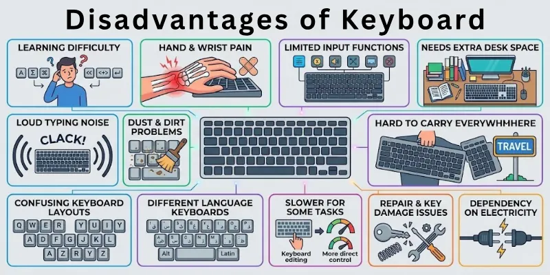 Disadvantages of Keyboard