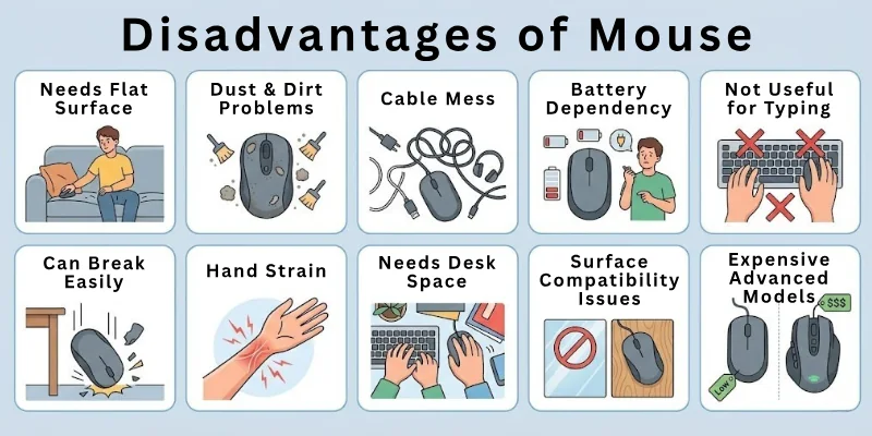 Disadvantages of Mouse