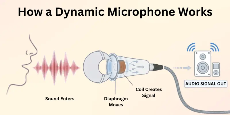 how dynamic microphone works