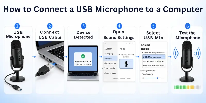 How to Connect a USB Microphone to a Computer?